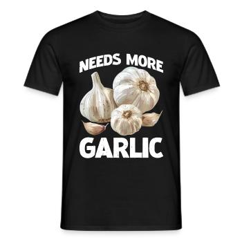 Needs More Garlic 2 - Männer T-Shirt - Schwarz - Vorne - AI Model Male 178 light (178cm)