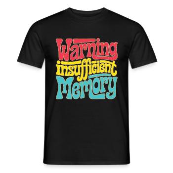 Warning Insufficient Memory 5 - Männer T-Shirt - Schwarz - Vorne - AI Model Male 178 light (178cm)