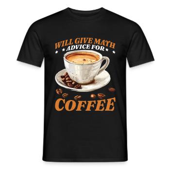 Will Give Math Advice For Coffee 2 - Männer T-Shirt - Schwarz - Vorne - AI Model Male 178 light (178cm)