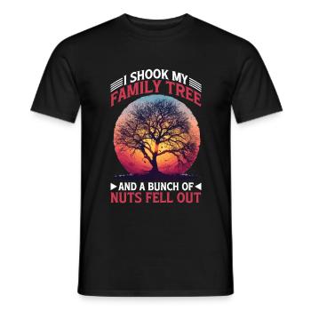 I Shook My Family Tree And Nuts Fell Out 2 - Männer T-Shirt - Schwarz - Vorne - AI Model Male 178 light (178cm)