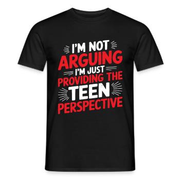 I'm Just Providing The Teen Perspective - Männer T-Shirt - Schwarz - Vorne - AI Model Male 178 light (178cm)