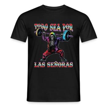 Todo Sea Por Las Señoras 2 - Männer T-Shirt - Schwarz - Vorne - AI Model Male 178 light (178cm)