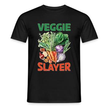 Veggie Slayer - Männer T-Shirt - Schwarz - Vorne - AI Model Male 178 light (178cm)