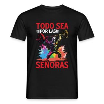 Todo Sea Por Las Señoras - Männer T-Shirt - Schwarz - Vorne - AI Model Male 178 light (178cm)