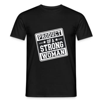 Product Of A Strong Woman 14 - Männer T-Shirt - Schwarz - Vorne - AI Model Male 178 light (178cm)