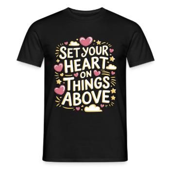 Set Your Heart On Things Above 5 - Männer T-Shirt - Schwarz - Vorne - AI Model Male 178 light (178cm)