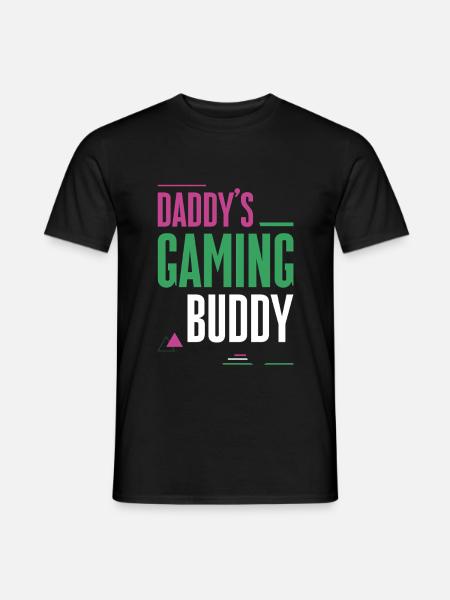 Daddy's Gaming Buddy - Männer T-Shirt - Schwarz