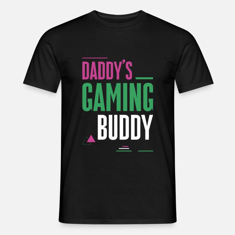 Daddy's Gaming Buddy - Männer T-Shirt - Schwarz