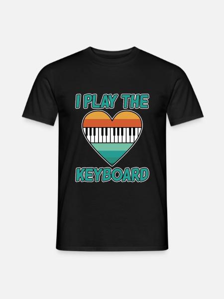 I Play The Keyboard - Männer T-Shirt - Schwarz