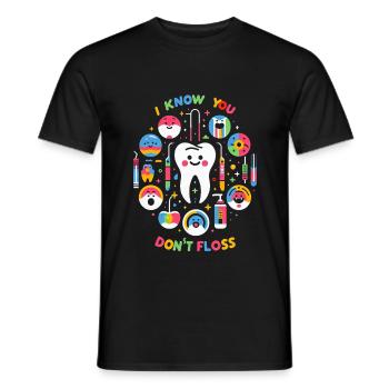 I Know You Don't Floss 12 - Männer T-Shirt - Schwarz - Vorne - AI Model Male 178 light (178cm)