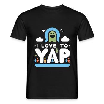 I Love To Yap 10 - Männer T-Shirt - Schwarz - Vorne - AI Model Male 178 light (178cm)