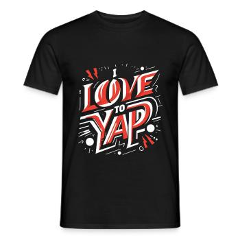 I Love To Yap 13 - Männer T-Shirt - Schwarz - Vorne - AI Model Male 178 light (178cm)