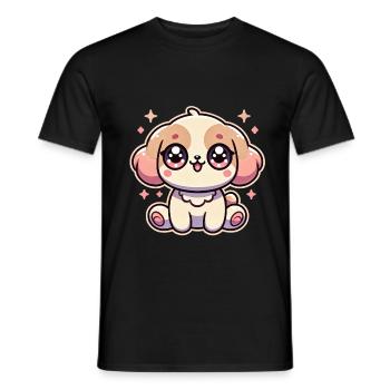 Super Cute Kawaii Baby Dog - Männer T-Shirt - Schwarz - Vorne - AI Model Male 178 light (178cm)