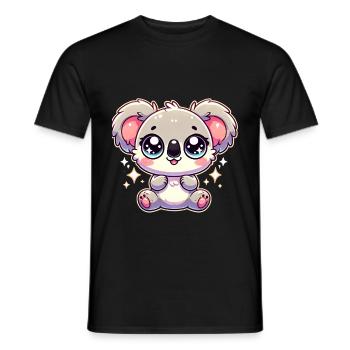 Super Cute Kawaii Baby Koala - Männer T-Shirt - Schwarz - Vorne - AI Model Male 178 light (178cm)
