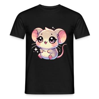 Super Cute Kawaii Baby Mouse - Männer T-Shirt - Schwarz - Vorne - AI Model Male 178 light (178cm)