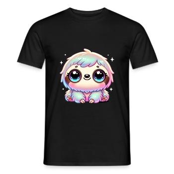 Super Cute Kawaii Baby Sloth - Männer T-Shirt - Schwarz - Vorne - AI Model Male 178 light (178cm)