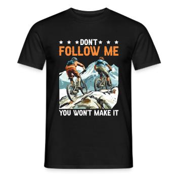 Don't Follow Me You Won't Make It 15 - Männer T-Shirt - Schwarz - Vorne - AI Model Male 178 light (178cm)