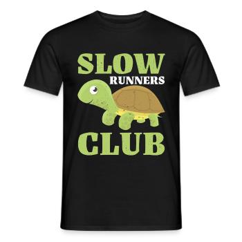 Slow Runners Club 19 - Männer T-Shirt - Schwarz - Vorne - AI Model Male 178 light (178cm)