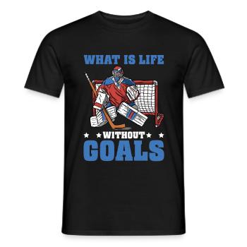 What Is Life Without Goals 35 - Männer T-Shirt - Schwarz - Vorne - AI Model Male 178 light (178cm)
