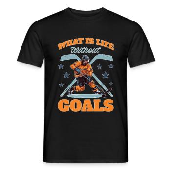 What Is Life Without Goals 33 - Männer T-Shirt - Schwarz - Vorne - AI Model Male 178 light (178cm)