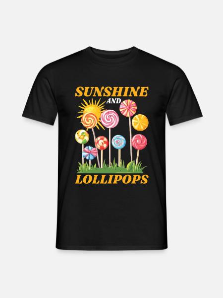 Sunshine And Lollipops 14 - Männer T-Shirt - Schwarz