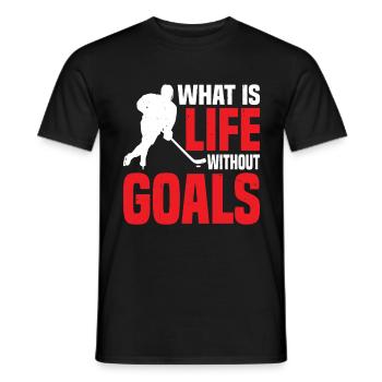 What Is Life Without Goals 34 - Männer T-Shirt - Schwarz - Vorne - AI Model Male 178 light (178cm)