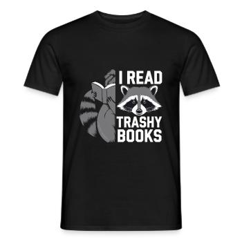 I Read Trashy Books 12 - Männer T-Shirt - Schwarz - Vorne - AI Model Male 178 light (178cm)