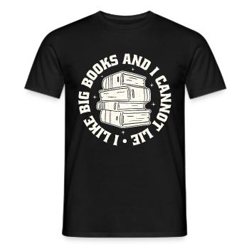 I Like Big Books - Men's T-Shirt - black - Front - AI Model Male 178 light (178cm)