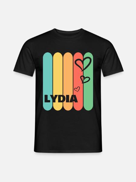 Herzen Lydia - Männer T-Shirt - Schwarz