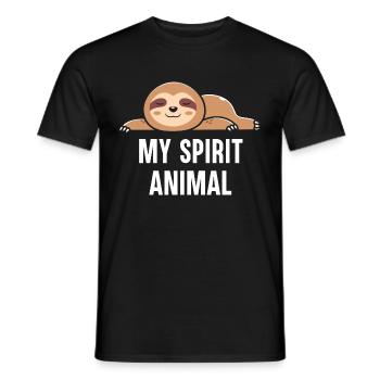 Faultierliebhaber sagt lustige faule Faultiere schlafen - Männer T-Shirt - Schwarz - Vorne - AI Model Male 178 light (178cm)