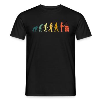 Imker Evolution Biene Retro Vintage Honig Bienen - Männer T-Shirt - Schwarz - Vorne - AI Model Male 178 light (178cm)