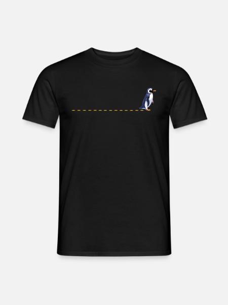 Pinguinspuren Pinguinspur Pinguine Spuren Pinguin - Männer T-Shirt - Schwarz