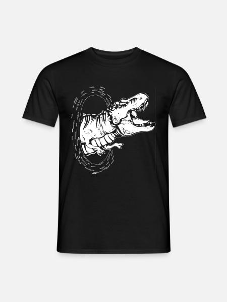 Dino DINOSAURIER GESCHENK T-REX JURASSIC DINOSAUR - Männer T-Shirt - Schwarz