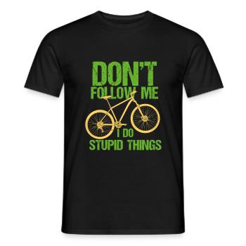 Vélo de montagne vélo vélo VTT descente cadeaux - T-shirt homme - noir - Devant - AI Model Male 178 light (178cm)