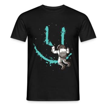 astronaut - Men's T-Shirt - black - Front - AI Model Male 178 light (178cm)