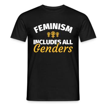 sort féministe fraîche féministe Féminisme - T-shirt homme - noir - Devant - AI Model Male 178 light (178cm)