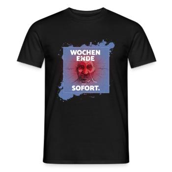 Wochenende SOFORT. - Männer T-Shirt - Schwarz - Vorne - AI Model Male 178 light (178cm)