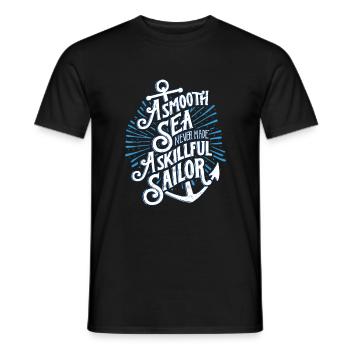 A Smooth Sea Never Made A Skillful Sailor T-Shirt - Men's T-Shirt - black - Front - AI Model Male 178 light (178cm)