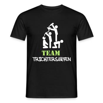 Team Trichtersaufen lustiger Malle Party JGA - Männer T-Shirt - Schwarz - Vorne - AI Model Male 178 light (178cm)