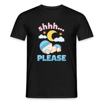 Shhh baby is sleeping sweet - Men's T-Shirt - black - Front - AI Model Male 178 light (178cm)