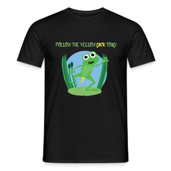 Folgen Sie der gelben Schwanzkröte - Männer T-Shirt - Schwarz - Vorne - AI Model Male 178 light (178cm)
