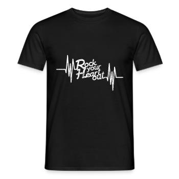 Coeur de rock heavy metal cadeau Hardrock Festival - T-shirt homme - noir - Devant - AI Model Male 178 light (178cm)