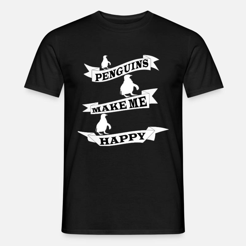 Pinguin - Männer T-Shirt - Schwarz