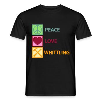 Whittling Holzschnitzer Holz Schnitzen Spruch - Männer T-Shirt - Schwarz - Vorne - AI Model Male 178 light (178cm)