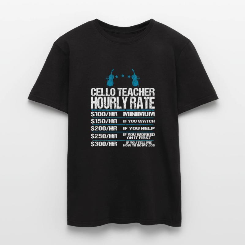 Professeur de violoncelle Professeur de violoncelle Professeur de violon T-shirt homme