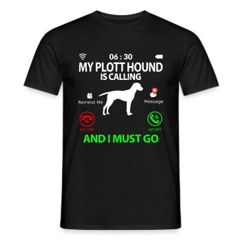 Plott Hound Plotthound Saying Funny Proverbs - Men's T-Shirt - black - Front - AI Model Male 178 light (178cm)
