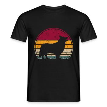 Finnischer Finnish Lapphund Vintage Retro - Männer T-Shirt - Schwarz - Vorne - AI Model Male 178 light (178cm)