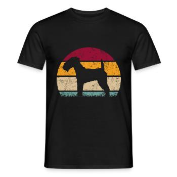 Lakeland Terrier Chien Vintage Rétro - T-shirt homme - noir - Devant - AI Model Male 178 light (178cm)