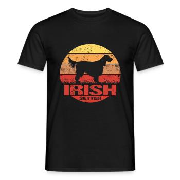 Irish Red Setter Dog Sun Lover Baby - Men's T-Shirt - black - Front - AI Model Male 178 light (178cm)