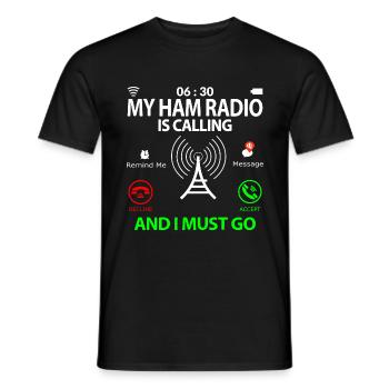 Ham Radio Operator Spruch Sprüche Lustig Witzig - Männer T-Shirt - Schwarz - Vorne - AI Model Male 178 light (178cm)